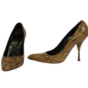 YVES SAINT LAURENT Snakeskin Heels 39.5